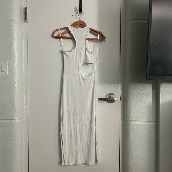 EUC Abercrombie Asymmetrical Cutout Knit Midi Dress Coverup size XSP - Picture 3 of 5